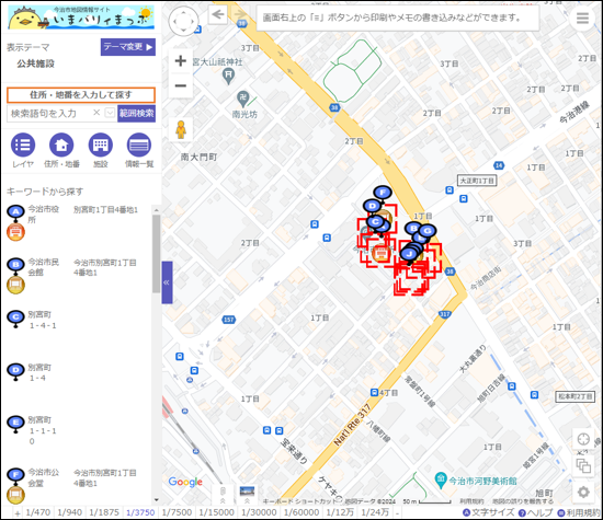 範囲検索の結果 範囲検索の結果