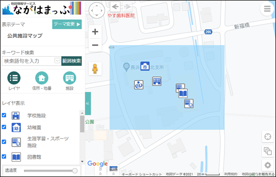 検索範囲の作図 検索範囲の作図