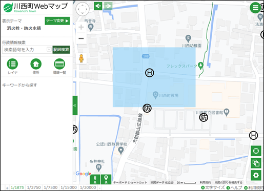 検索範囲の作図 検索範囲の作図