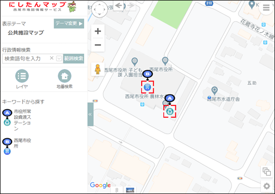 範囲検索の結果 範囲検索の結果