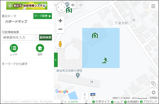 検索範囲の作図 検索範囲の作図