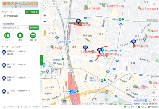 範囲検索の結果 範囲検索の結果