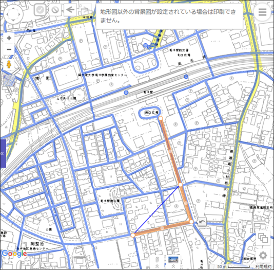 案内用ラインの編集