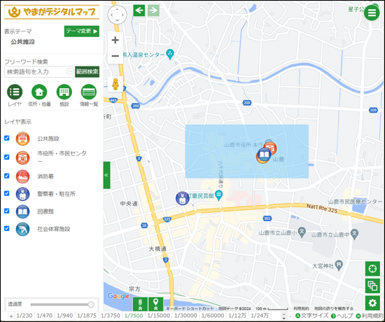 検索範囲の作図 検索範囲の作図