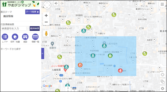 検索範囲の作図 検索範囲の作図